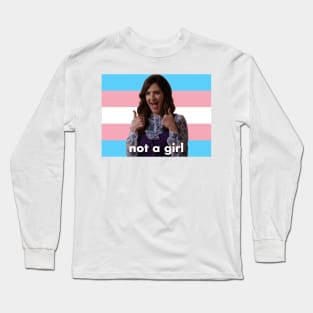 Trans Janet “Not a Girl” (The Good Place) Long Sleeve T-Shirt